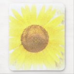 Yellow Sunflower Abstract Mousepad
