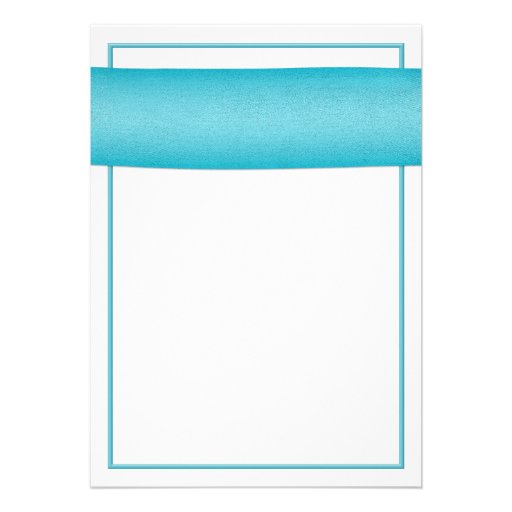 Yellow Sunflower Aqua Ribbon Wedding Invitation