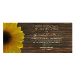 Yellow Sunflower & Barnwood Fall Wedding Invite