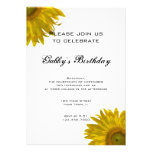 Yellow Sunflower Birthday Party Invitation
