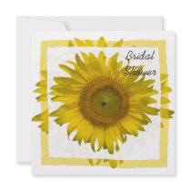Yellow Sunflower Bridal Shower Invitation
