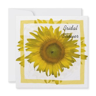 Yellow Sunflower Bridal Shower Invitation