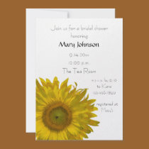 Yellow Sunflower Bridal Shower Invitation