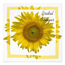 Yellow Sunflower Bridal Shower Invitation