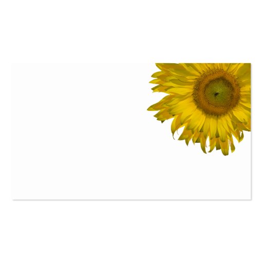 Yellow Sunflower Business Card (back side)