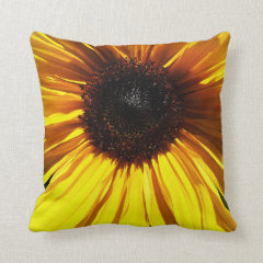 Yellow Sunflower Closeup Pillows