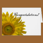 Yellow Sunflower Congratulations cards