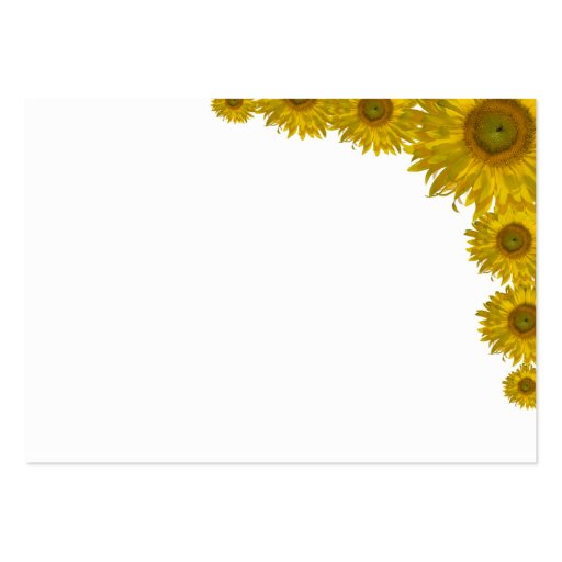 Yellow Sunflower Edge Wedding Response Card Business Card (back side)