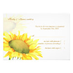 Yellow Sunflower Fall Wedding RSVP (3.5x5) Invites