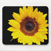 Yellow sunflower  flowers mouse pads