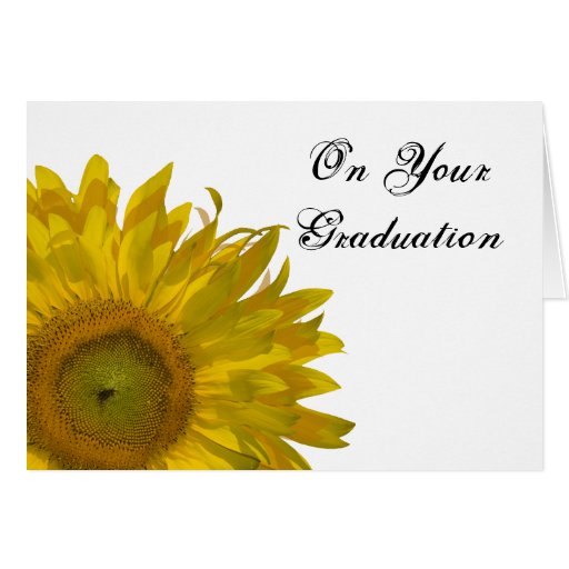 Yellow Sunflower Graduation Congratulations Card Zazzle