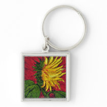 Yellow Sunflower Key Chain