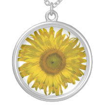 Sunflower Necklace on Yellow Sunflower Necklace