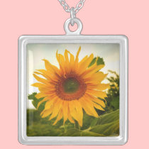 Yellow Sunflower Necklace necklaces