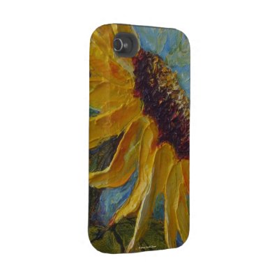 Iphonebackground on Yellow Sunflower On Blue Background Iphone 4 Case By Originalsbyparis