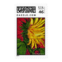 Yellow Sunflower Postage Stamp