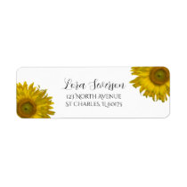 Yellow Sunflower Return Address Label