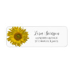 Yellow Sunflower Return Address Label