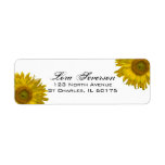 Yellow Sunflower Return Address Label
