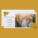 Yellow Sunflower Save the Date photo cards