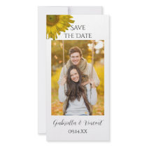 Yellow Sunflower Save the Date photo cards