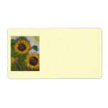 Yellow Sunflower Shipping Label
