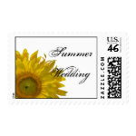 Yellow Sunflower Summer Wedding stamp