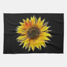 Yellow Sunflower Sun Flower Plant Hand Towels