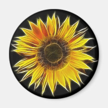 Yellow Sunflower Sun Flower Plant Refrigerator Magnet