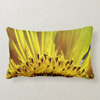 Yellow Sunflower sunrise detail Throw Pillows