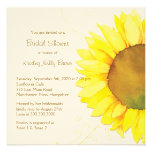 Yellow Sunflower & Swirls Floral Bridal Shower Announcement