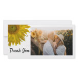 Yellow Sunflower Thank You Photo Card
