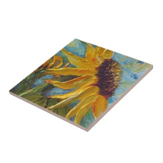 Yellow Sunflower Tile