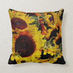 Yellow Sunflower toss pillow