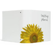 Yellow Sunflower Wedding 2 Inch Binder