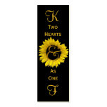 Yellow Sunflower Wedding Favor Business Cards