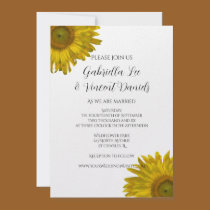 Yellow Sunflower Wedding invitations