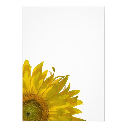 Yellow Sunflower Wedding Invitation