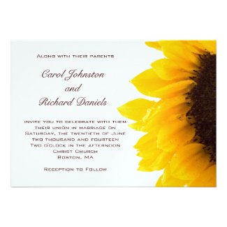 Yellow Sunflower Wedding Invitations