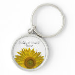 Yellow Sunflower Wedding Keychain
