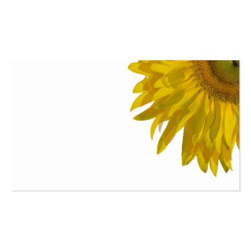 Yellow Sunflower Wedding Place Card Business Cards (back side)