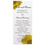 Yellow Sunflower Wedding Program Custom Announcement