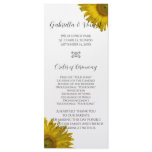 Yellow Sunflower Wedding Program Personalized Rack Card
