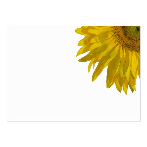 Yellow Sunflower Wedding Reception Card Business Card (back side)