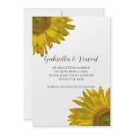 Yellow Sunflower Wedding Save the Date Annoucement Personalized Invite