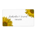 Yellow Sunflower Wedding Stickers