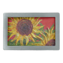 Yellow Sunflowers Belt Buckle