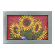 Yellow Sunflowers Belt Buckle