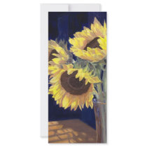 Yellow Sunflowers Bookmark Custom Rack Cards