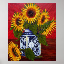Yellow Sunflowers Fine Art Poster